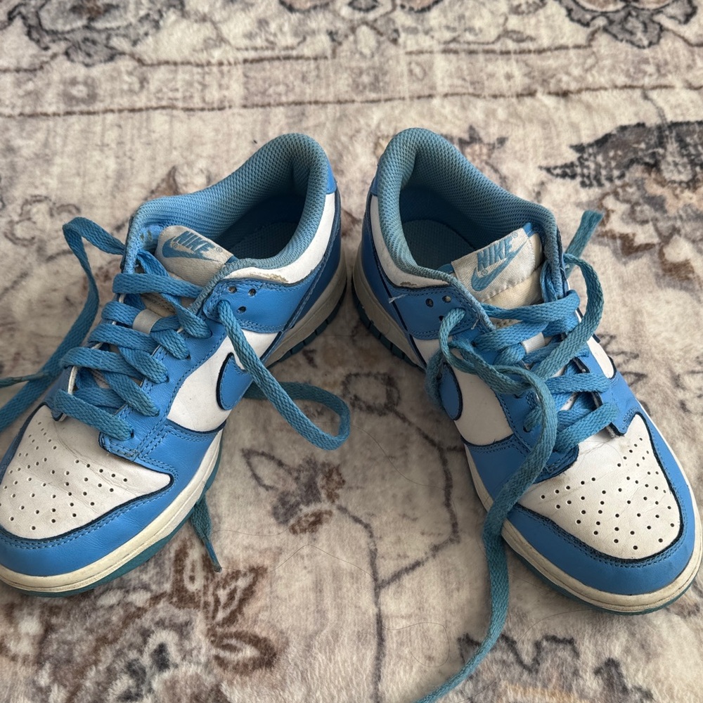 Nike Dunks Kids Sneakers in Carolina Blue and White